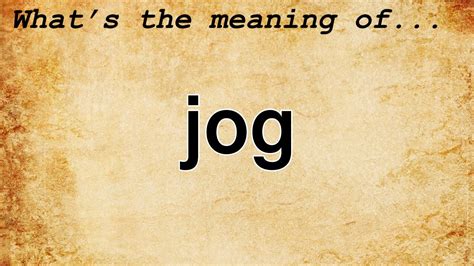 jog meaning in tamil